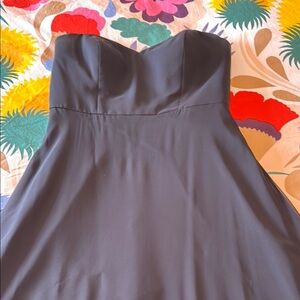 After Six Black A-line Strapless Chiffon Maxi Dress